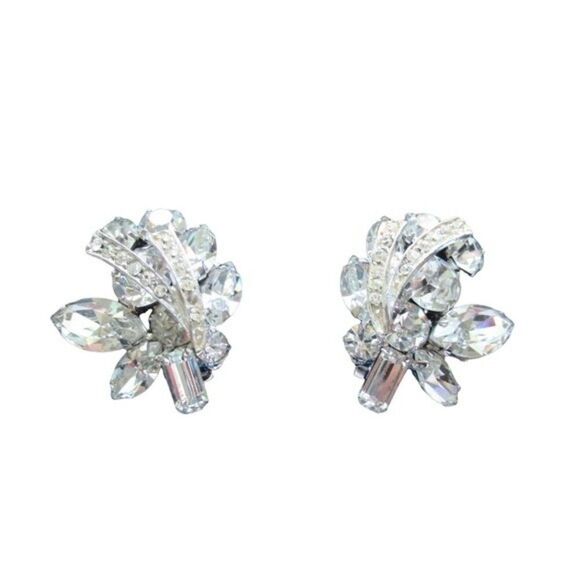 Jewelry - Weiss Vintage Austrian Rhinestone Clip Earrings